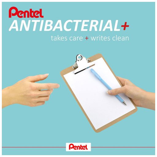 Golyóstoll antibakteriális 0,35mm, BK77AB-CE Pentel, írásszín kék