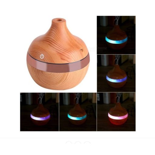 SilverHome Bubble Mini Humidifer párásító 7LED Színes - fa hatású (KP-1525) - fenyő