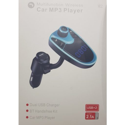 M2 szivargyújtós Bluetooth FM transmitter mp3 lejátszó