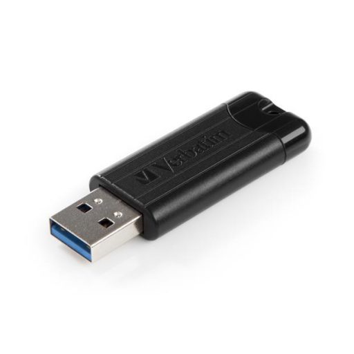 Pendrive, 16GB, USB 2.0, 10/4MB/sec, VERBATIM "PinStripe", fekete