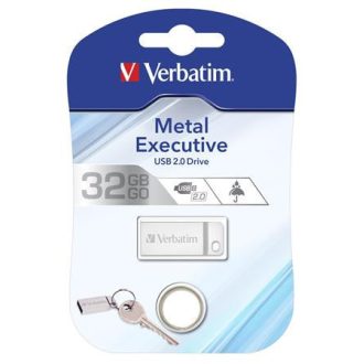   Pendrive, 32GB, USB 2.0,  VERBATIM "Executive Metal", ezüst