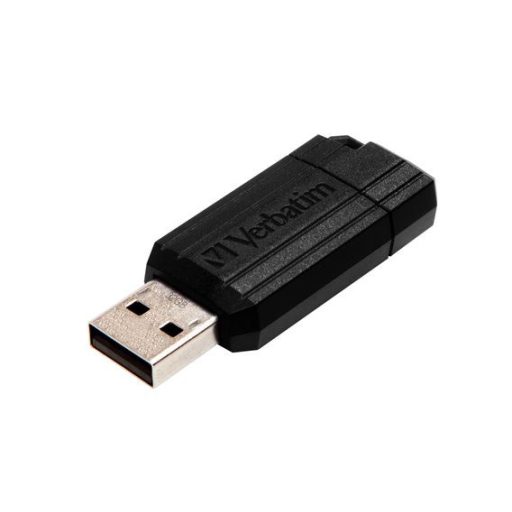 Pendrive, 32GB, USB 2.0, 10/4MB/sec, VERBATIM "PinStripe", fekete
