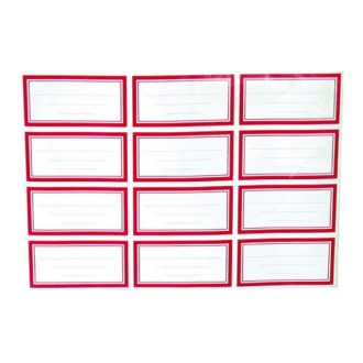 Füzetcímke keretes íves