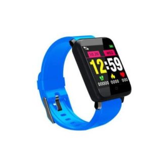   Bluetooth aktivitásmérő színes kijelzővel - kék szíj, vízálló F1v2.0