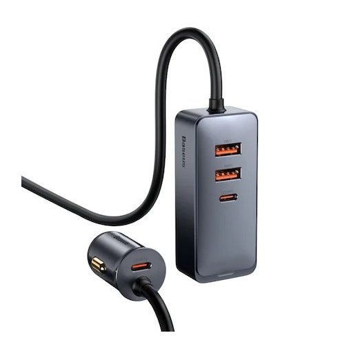 Baseus Autós Telefontöltő 2 USB 1 Type-C