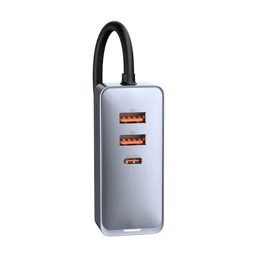 Baseus Autós Telefontöltő 2 USB 1 Type-C