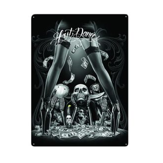   Vintage Dekor Fémtábla, 'Last Dance' felirat, retro hangulatú kialakítás, 20x30cm