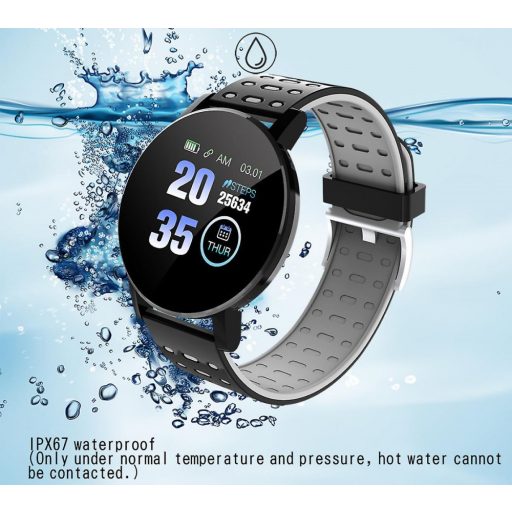 SilverHome Round Színes kijelzős Okosóra  - fekete