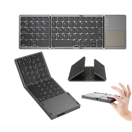 Kiváló Teljesítményű, Hordozható Bluetooth Billentyűzet Érintőpaddal – Kompatibilis Windows, Android, iOS és Mac Rendszerekkel