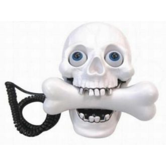 Koponya formájú vezetékes telefon