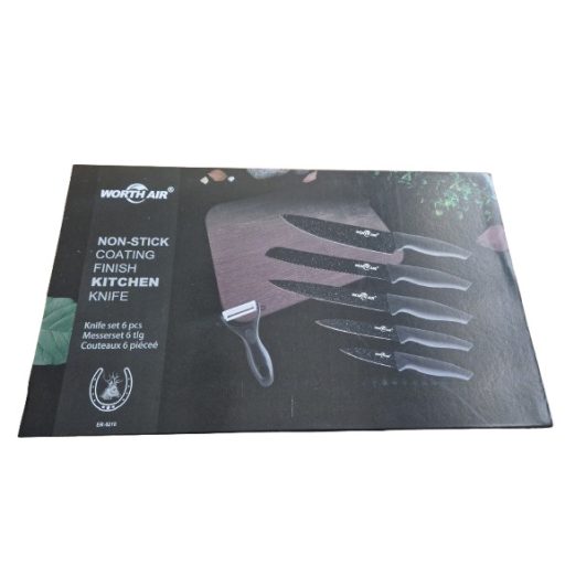 Worth Air 6 Darabos Konyhai Késkészlet – Tapadásmentes Bevonattal és Kerámia Hámozóval