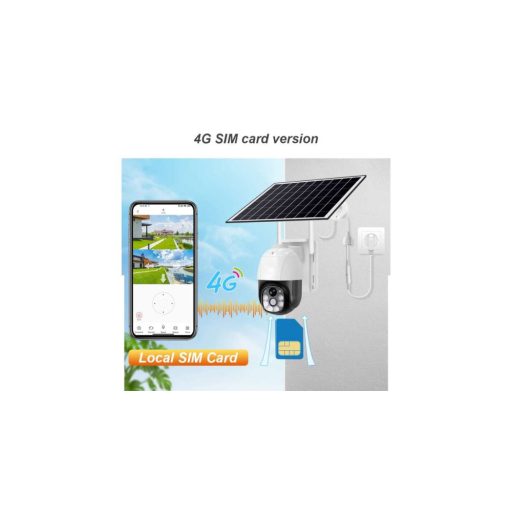 SilverHome Napelemes 4G PTZ biztonsági kamera SIM kártya foglalattal