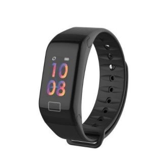   Bluetooth aktivitásmérő színes kijelzővel - fekete, vízálló F1C