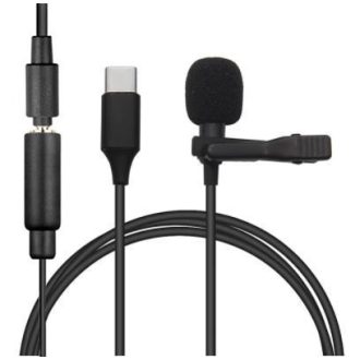   Lavalier Csiptetős mikrofon Type-C bemenettel + AUX bemenet - JH-042-A