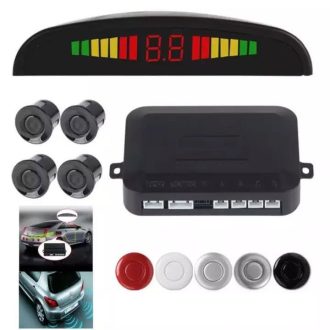   Tolatóradar 4 szenzorral digitális kijelzővel 5 színben - fekete