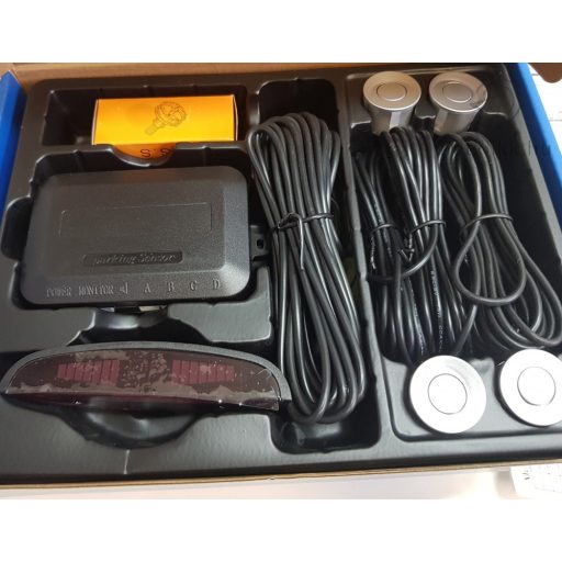 Tolatóradar 4 szenzorral digitális kijelzővel 5 színben - fekete