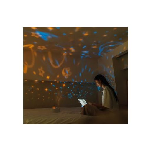 SilverHome Asztali kivetítő, éjszakai fény és 1000 ml-es dupla permetezéses párásító