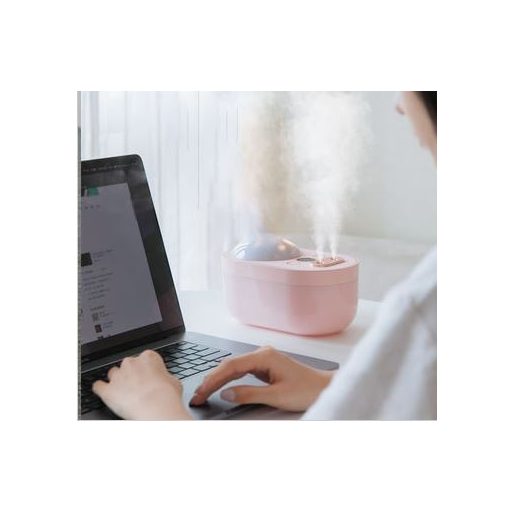 SilverHome Asztali kivetítő, éjszakai fény és 1000 ml-es dupla permetezéses párásító