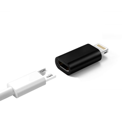 OTG átalakitó adapter (MicroUSB -> Lightning), rosegold