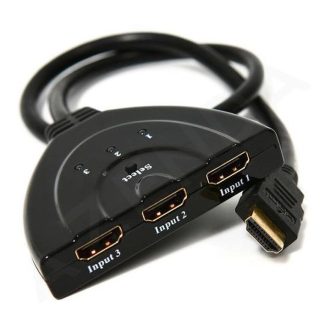   HDMI splitter, 1db HDMI apa -> 3db HDMI anya elosztó, 4K UHD, Doonjiey, fekete