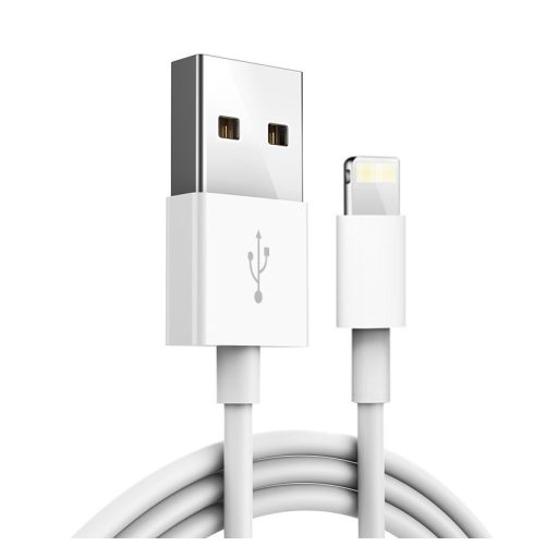Prémium adat- és töltőkábel, Lightning/USB típusú csatlakozó, 1 méter, fehér