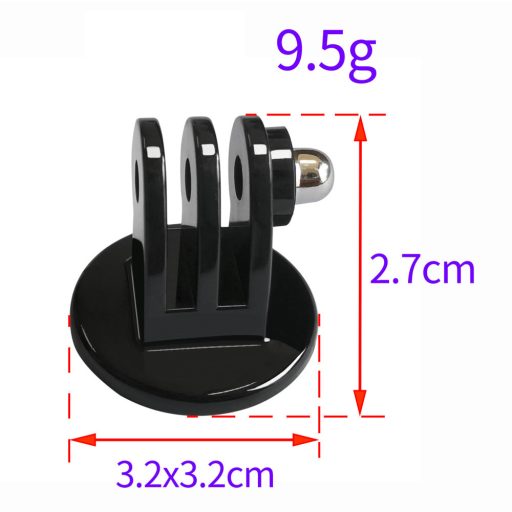 Akciókamera rögzitő adapter, tripod állványra és szelfi botra szerelhető, GoPro 8/7/6/5/4/3+/3, SJ4000l és más OEM sport kamerákkal kompatibilis, fekete