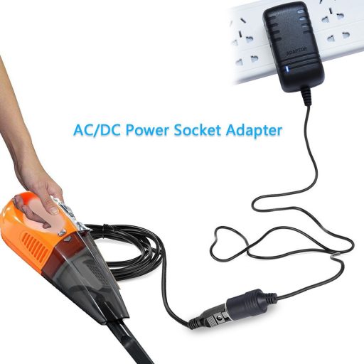 Hálózati Szivargyújtós Átalakító Adapter, AC 230V, DC 12V/2A/24W, szivargyújtóra alakít, fekete