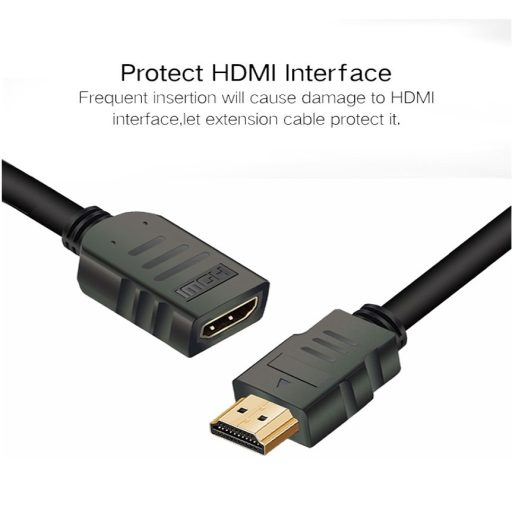 HDMI 2.0 hosszabbító kábel, 1.5 méter, fekete