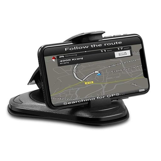 Univerzális Autós Mobiltelefontartó, P186, műszerfalra helyezhető, vízszintes felületekre tapad, fekete