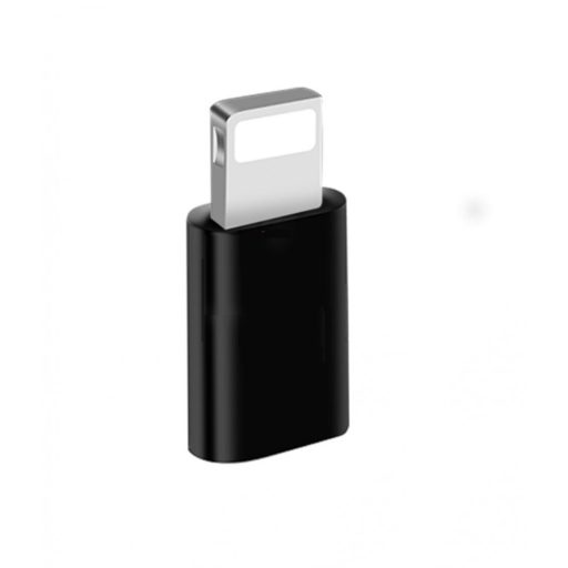 OTG átalakitó adapter (MicroUSB -> Lightning), ezüst