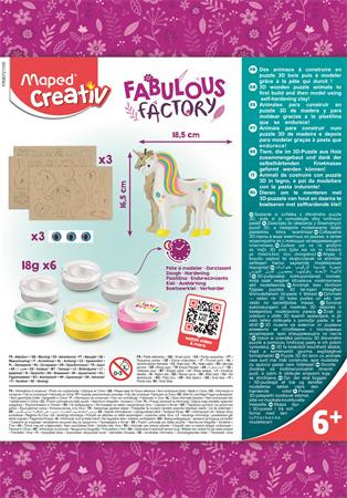 Unikornis készítő modellező gyurma készlet, MAPED CREATIV &#039;Fabulous factory&#039;