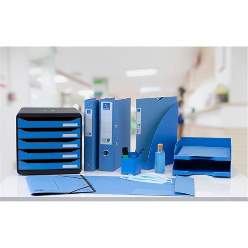 Iratrendező Exacompta Clean&#039;Safe Prem&#039;Touch A/4 70 mm kék antimikrobiális