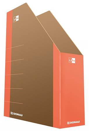 Iratpapucs, karton, 80 mm, DONAU "Life", neon narancssárga