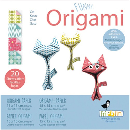 Origami Fridolin Funny Macska 15x15 cm 20 lap/csomag