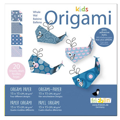 Origami Fridolin Kids Bálna 15x15 cm 20 lap/csomag